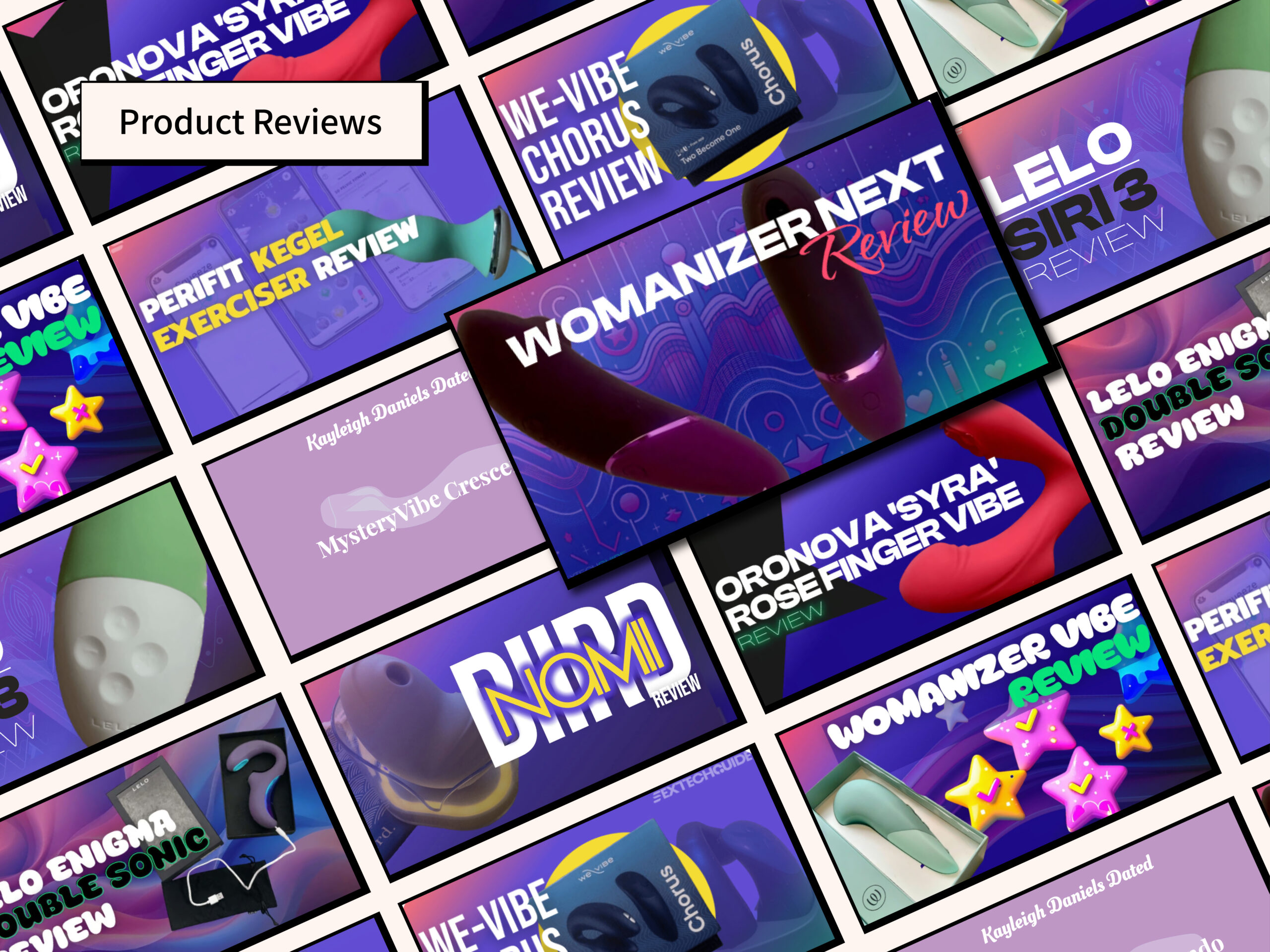 product reviews article collage